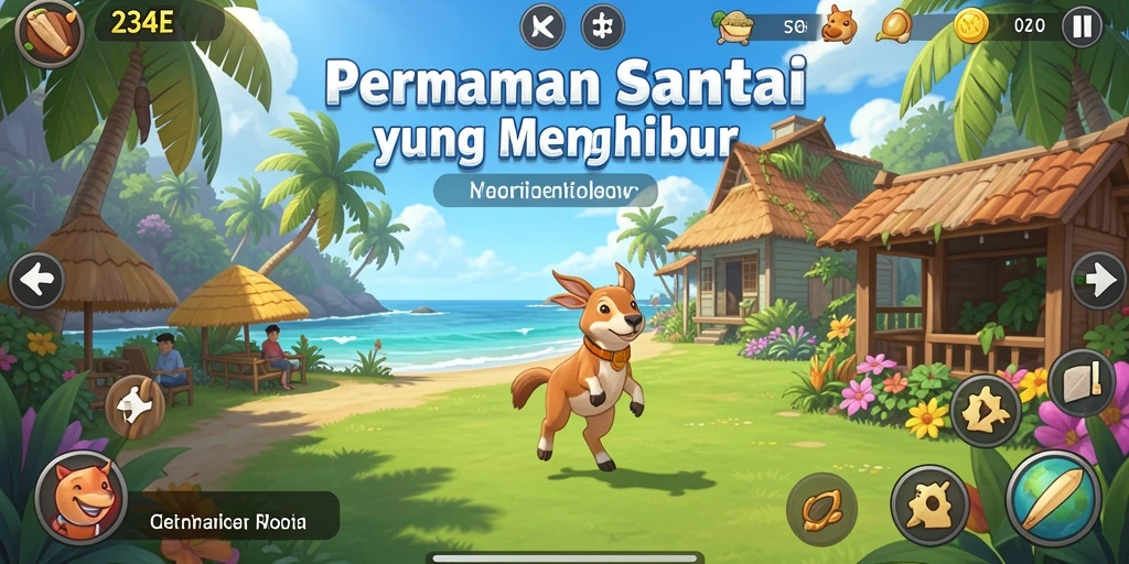 Tampilan gameplay 234E yang menarik dan penuh warna.