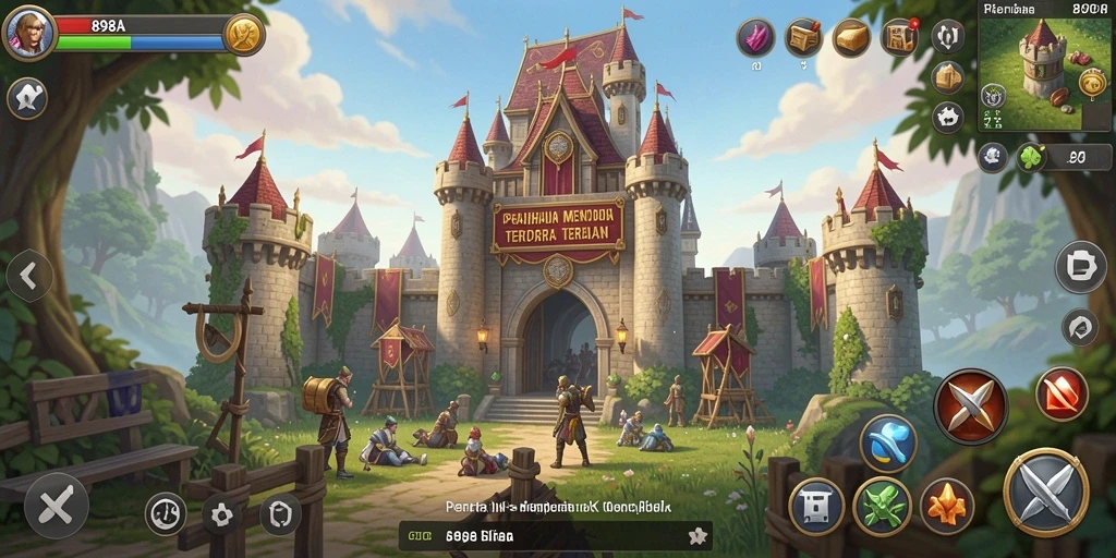 Tampilan gameplay yang menawan dalam 898A Tower Defense.