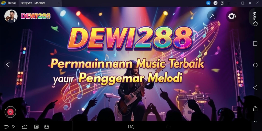 Tampilan gameplay DEWI288 dengan pemain yang menikmati musik.