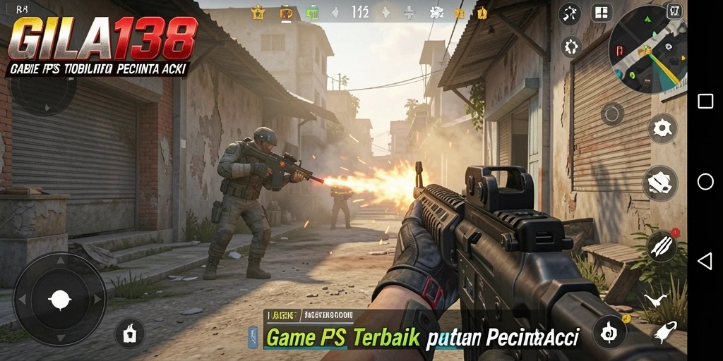 Screenshot GILA138 menampilkan aksi tembak menembak yang mendebarkan.