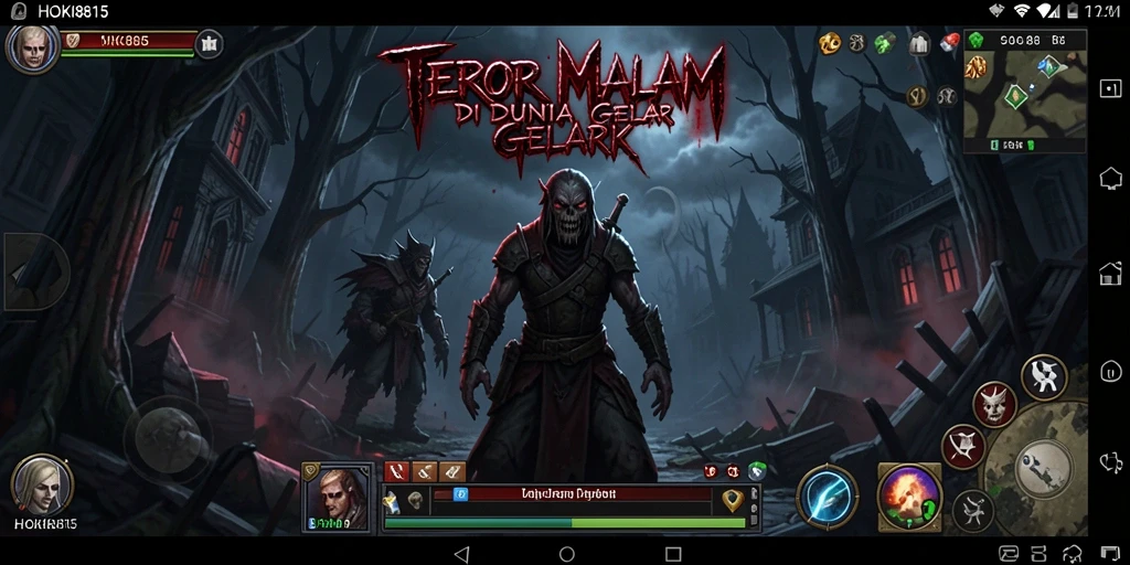Tampilan mendebarkan dari gameplay HOKI8815 di dunia kegelapan.