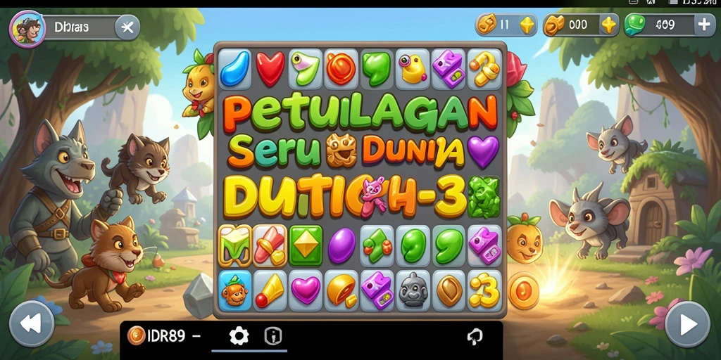 Gameplay seru IDR89 dengan tantangan Match-3 yang menakjubkan.