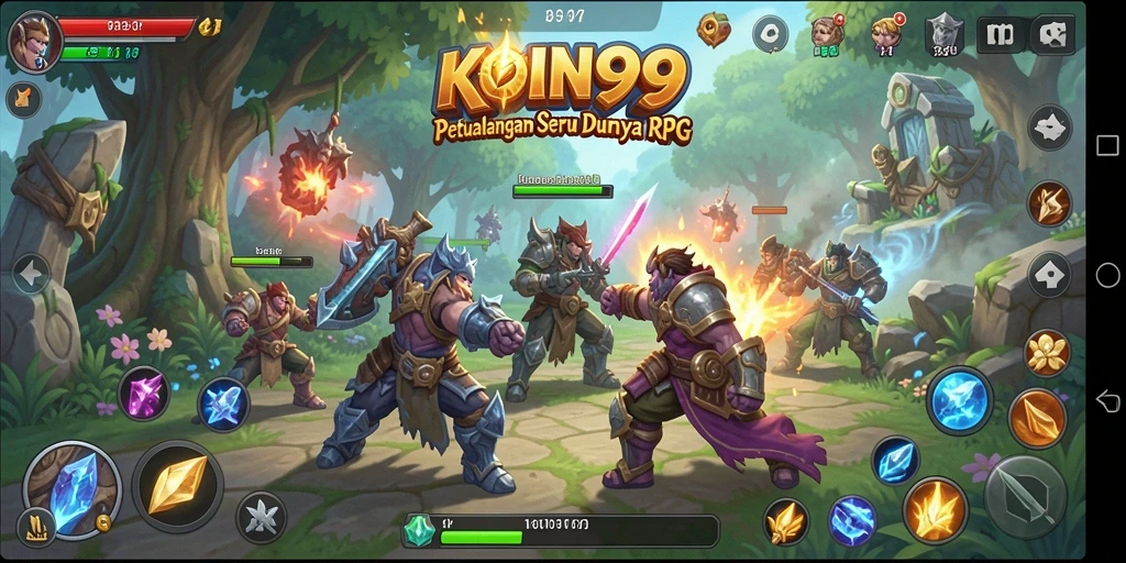 Screenshot KOIN99 menampilkan aksi petualangan RPG yang mendebarkan.