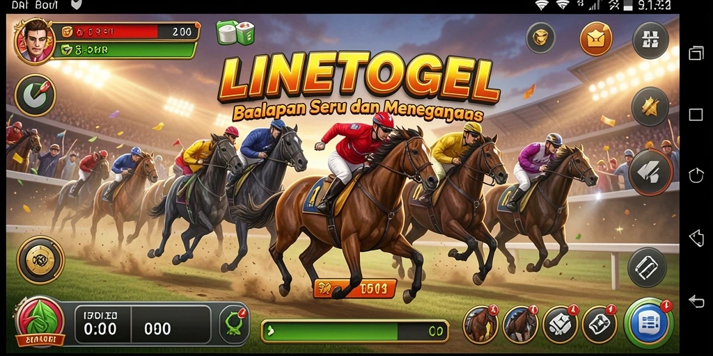 Tampilan aksi balap cepat di LINE TOGEL