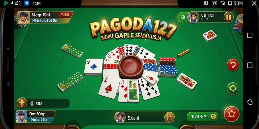 Gameplay seru PAGODA127 menampilkan aksi bermain Gaple.