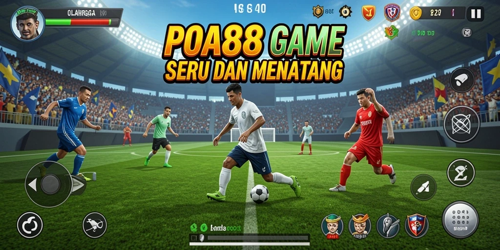 Tampilan gameplay POA88 yang intens dan seru saat pertandingan berlangsung.