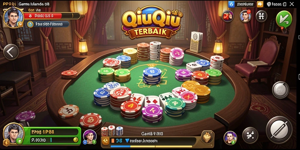 Tampilan gameplay seru dalam permainan QiuQiu di PP88.