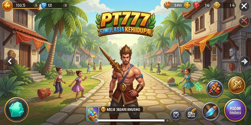 Screenshot PT777 menampilkan gameplay seru dalam simulasi kehidupan.