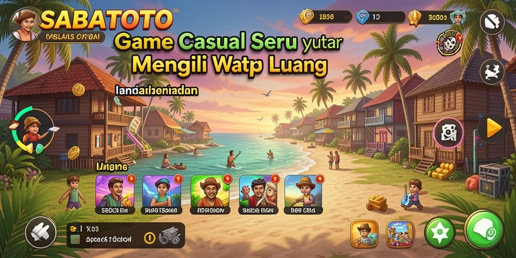 Tangkapan layar gameplay SABATOTO menampilkan aksen ceria dan tantangan yang menarik.